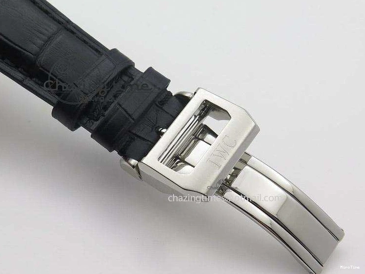 MIROTIME 0128 Youthful Pilot Spitfire 3878 Chrono BP Gray Dial SS On Black Leather Strap A 7368